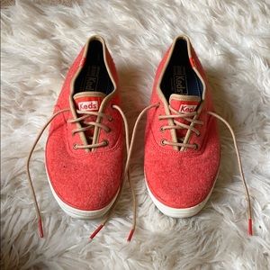 Orange Felt Keds Sneakers